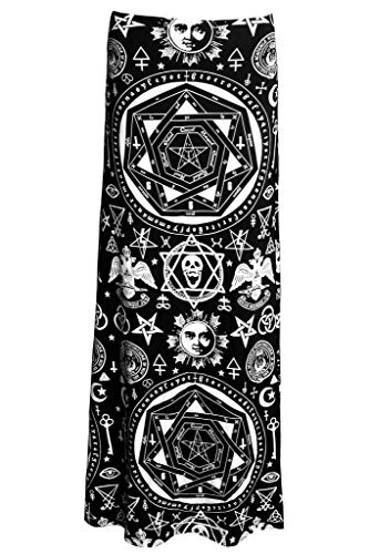 hexlibrisofficial: Killstar Occult Maxi Skirt Gothic Illuminati Witch Symbols Wicca[x] Check It Here
