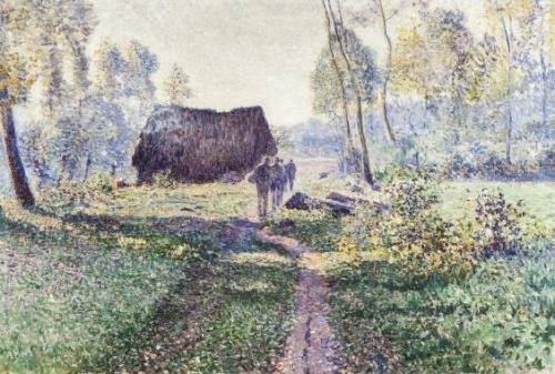 Chaumière en Flandre (Cottage in Flanders)   -  Anne Boch  c. 1891Belgian pain