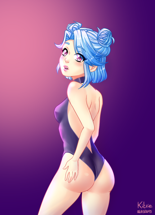 Just wanted to try something more “anime girl” (and eventually try to draw some booty xD)