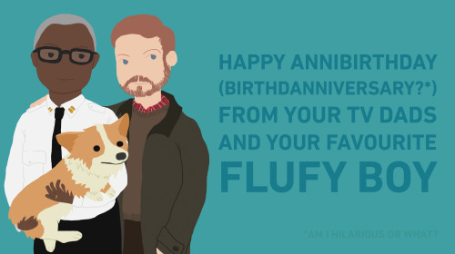 An annibirthday card for my two amazing human geniuses friends