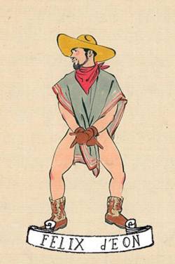 felixdeon:a pair of drawings of sexy Mexican charros, or cowboys, in “shoot ‘em up charro,” 1 and 2  in etsy as prints. Click here
