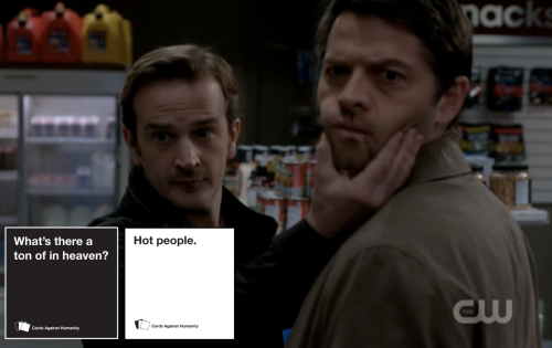 ohyah-youbetcha:  supernatural + cards against humanity  ↳ check out the rest of my stuff here 