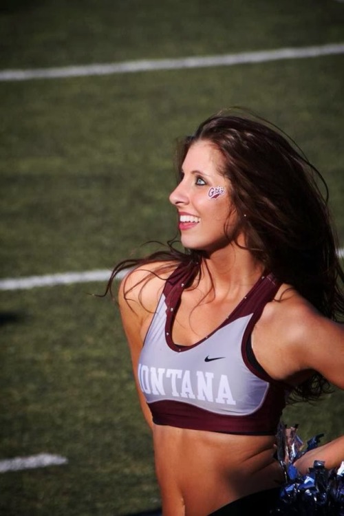 fishbyflymt:cheerheaven:University of Montana dancer Alley is damn hot!Hot, hot and hot!