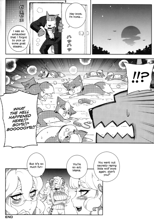 The Wolf and the 7 young goats! Hentai Manga!