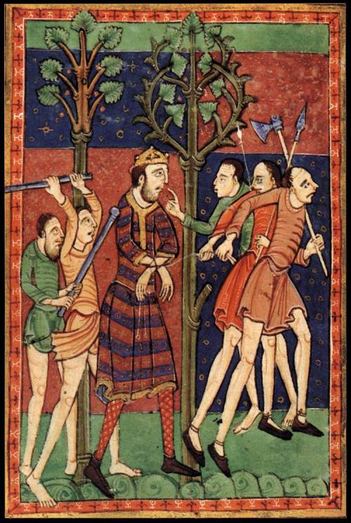 Miniature from a manuscript on the life of St. Edmund by an unknown Miniaturist, English (active 113