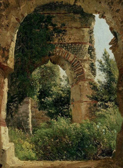 pipouch: Alexandre Calame (1810-1864) : “Ruines d'un aqueduc”, vers 1855. 