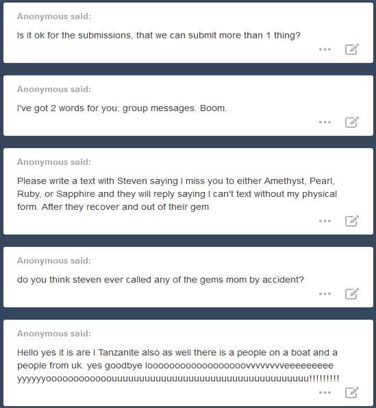 Anon answers under the cut. If you’ve sent me an anonymous question in the last