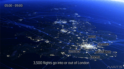 digg:A beautiful visualization of the airspace over the UK (full video here)