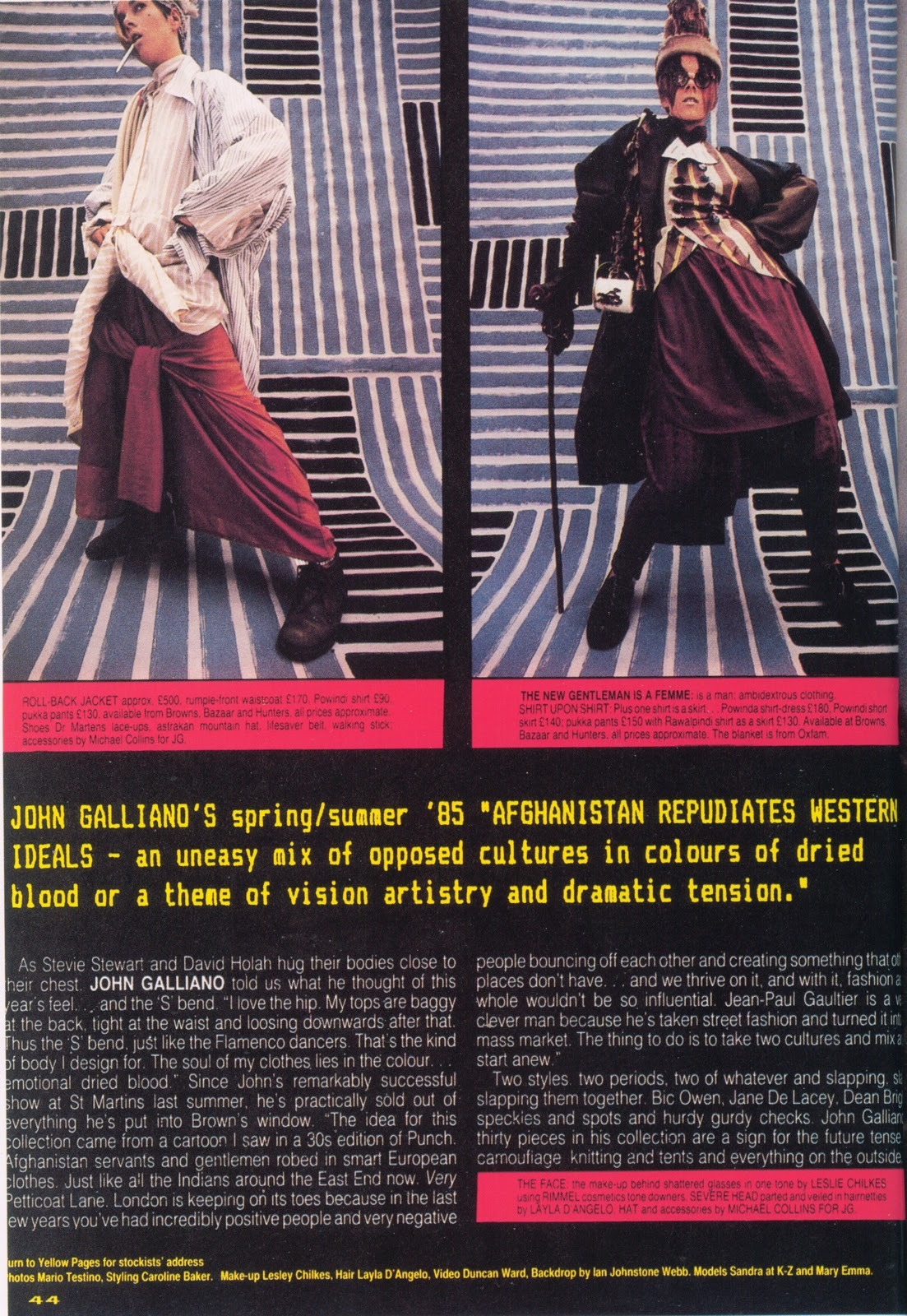 Les Incroyables — johngallianotheking: John Galliano S/S 1985 RTW