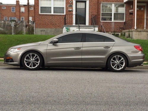 Tossed some coilovers on the wife’s cc … Bentley wheels going on as soon as tires come in !!