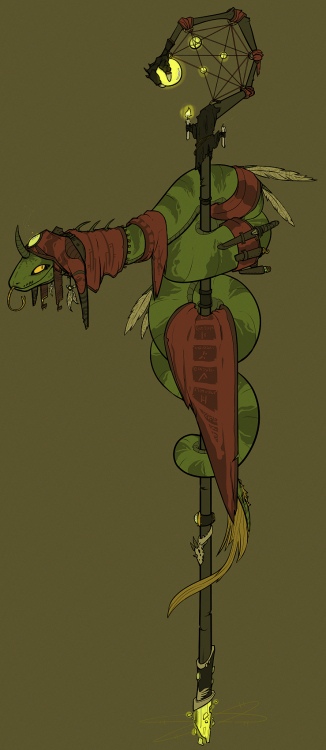 keebles:Colored version of the levitating snake witch with a few fixes! Wow that eye was way to