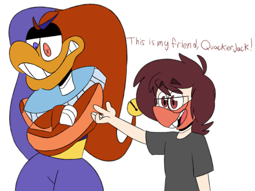 I’m no good at drawing ducks ;w;“This is my friend, Quackerjack! He doesn’t seem to like you, and if