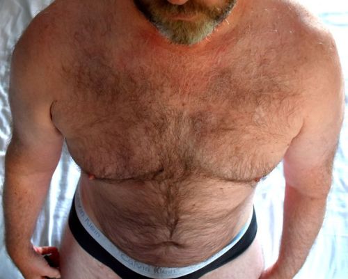 Hairy daddy in briefs