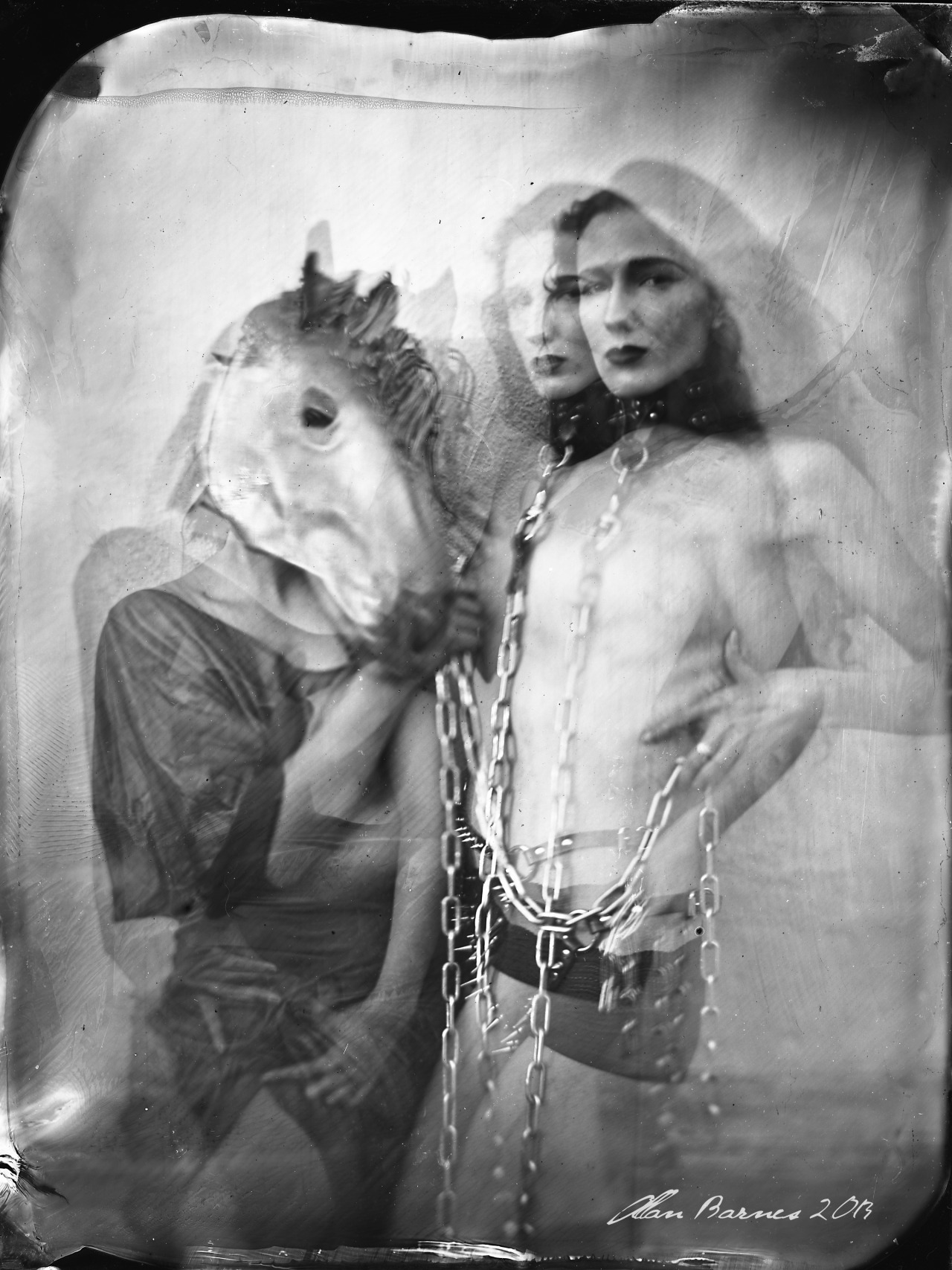 allanbarnes:  Accidental Double Exposure, 1.08.13 (last plate of the day) Models: