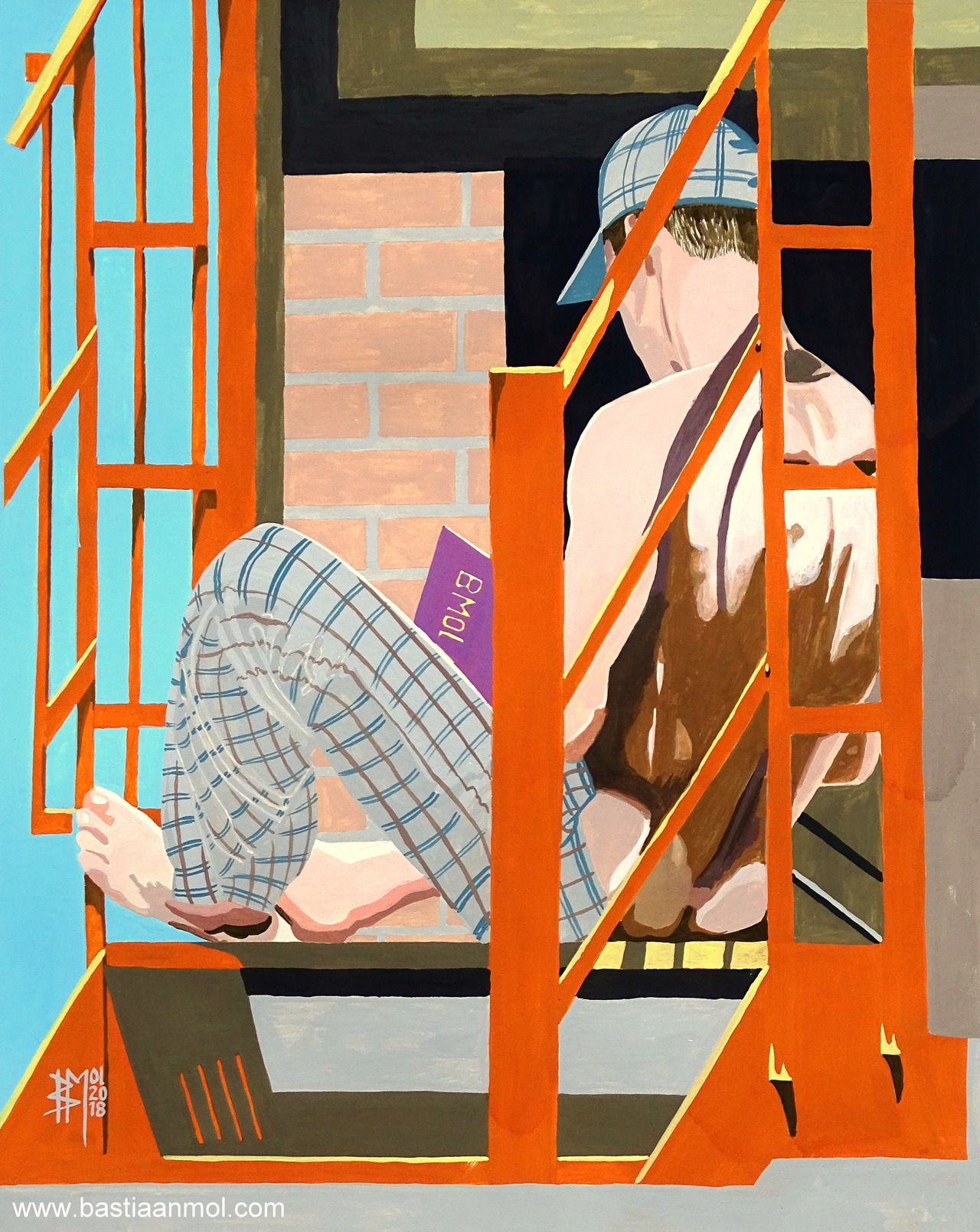 bastiaan-mol:on the balcony, artist: Bastiaan Mol, Netherlands (2019) Painted on