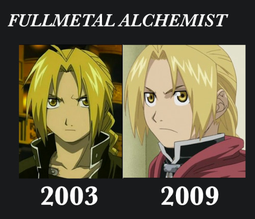 otakuwolfknight:willisninety-six:So many anime reboots/remakes/sequels lately!This was interesting to make, as well as seeing the differing art styles of both new and old. <3There was a remake on Trigun???