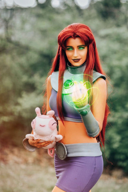 cosplay-galaxy:[Self] “I’m afraid that I am stronger than I look.” - Starfire cosplay by @Witchy.Brew tinyteaspoons