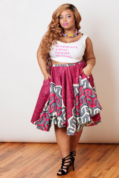 plussizeebony: Coco in Nakimuli’s MAMBO SKIRT CURVY- YAYA