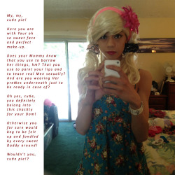 dominantadmirer:  sissy-moan:  i met sissy