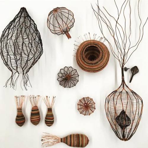 Artist Sally Blake creates intricate copper wire baskets and sculptures that explore innate connecti