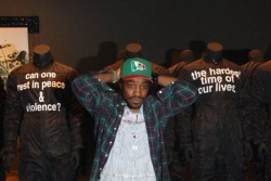 afrofuturistaffair:  xdarkxmattersx:  André 3000 Explains His Art André joins other alumni for exhibit at Savannah College of Art and Design. André 3000  can one rest in peace &amp; violence? 