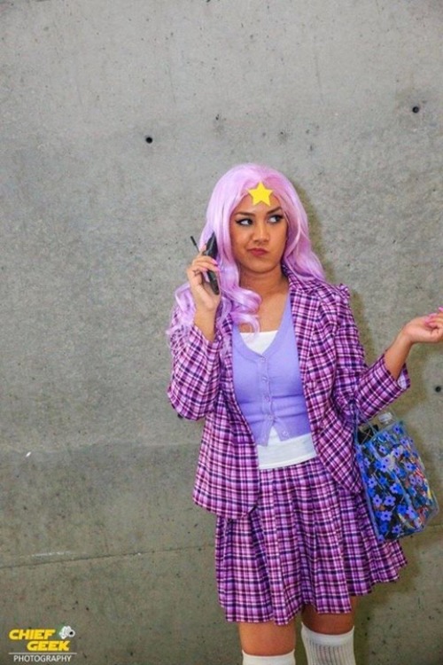 popcrimes:  Lumpy Space Princess and Clueless crossover!   This was so much fun to do, like oh my glob. Comikaze was a blast! This was a spontaneous mini photoshoot I did with Chief Geek Photography, and I’m glad we did it!  There was like totally this