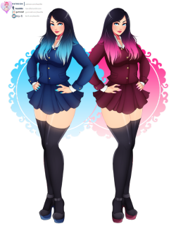 Finished commission of Magda Valentina &amp; Maggie Valentina twins for rockefeller88 ^-^Hi-res   all the versions in Patreon.Versions include: -Traditional-Stages of Undress-Lingerie-Nude  ❤  Support me on Patreon if you like my work ! ❤❤ Also