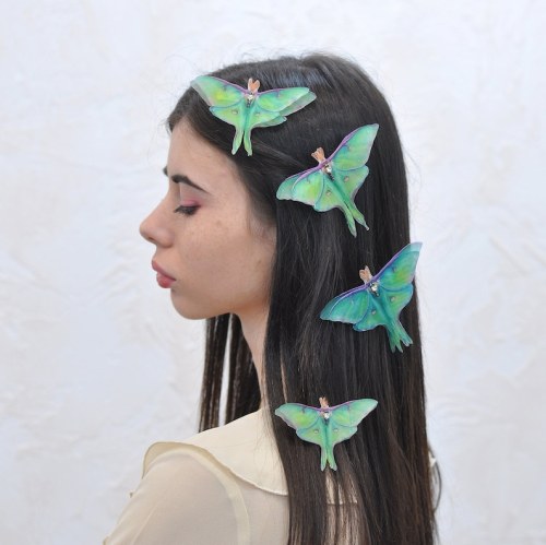 littlealienproducts:Silk Moth Handmade Accessories by  TarnavskayaStudio  