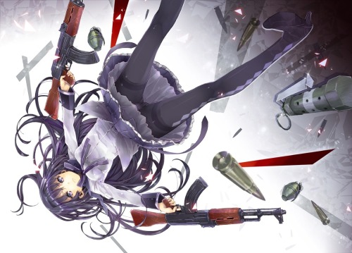 yuugen puella magi madoka magica akemi homura gun pantsu pantyhose | #193408 | yande.re