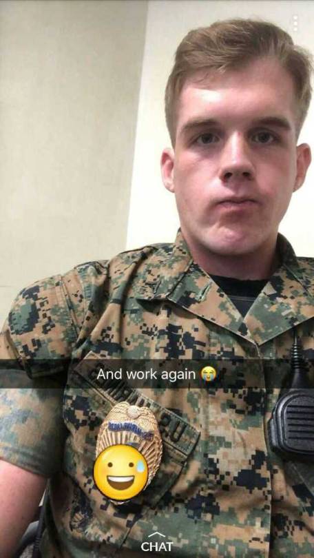 homevideoboys2:  baitedyoungguys:       Joe, USMC Military Policeman   Does this uniform also make you horny?  