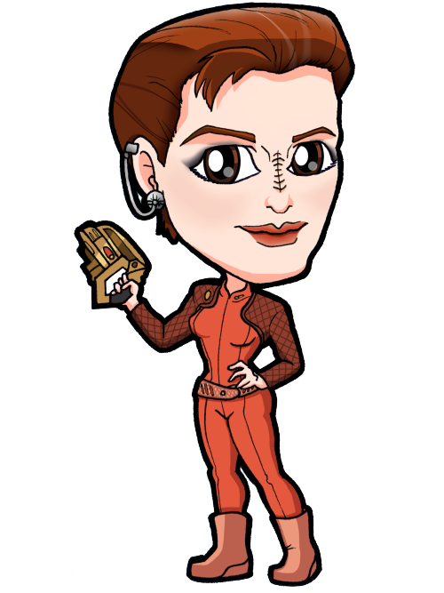 zphal: Major Kira Nerys joins my Deep Space Nine sticker set! Buy her and the rest of the DS9 crew 