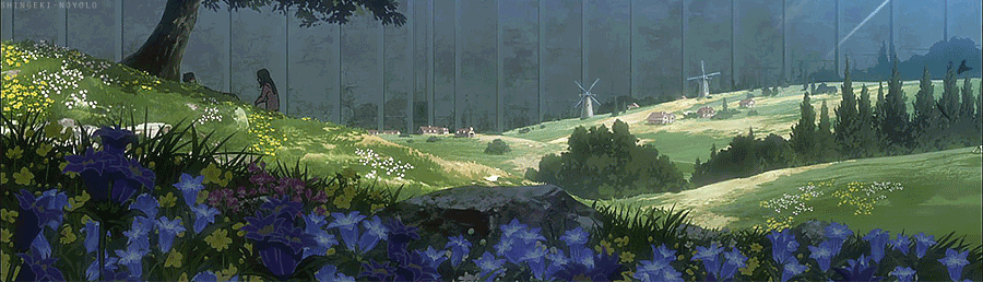  Shingeki no kyojin Scenery ; Blue theme 