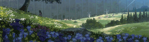  Shingeki no kyojin Scenery ; Blue theme 