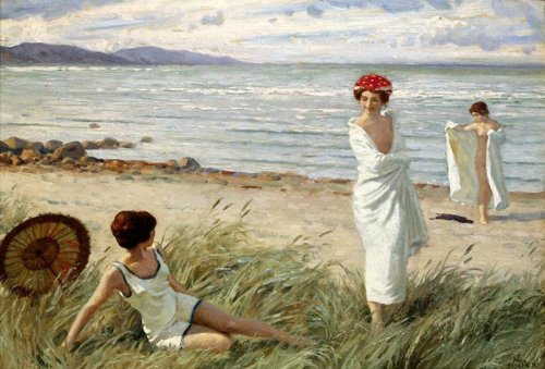 After the Swim at Hornbaek Beach, Denmark, Paul-Gustave Fischer 