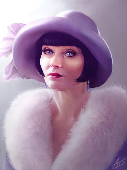 enigmaticagentalice:Miss Fisher in lavender