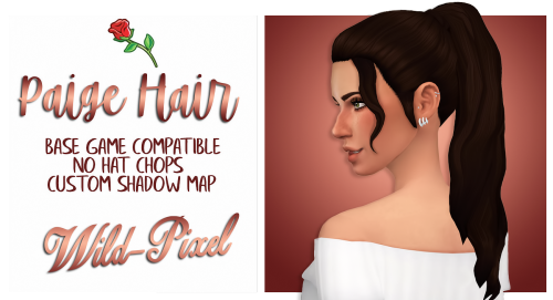 wild-pixel: PAIGE HAIRA cute wavy ponytail with a little hair strand!FRONT AND BACK SHOTS Female Tee