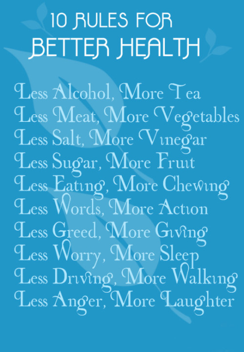 sashacoki:  10 simple but life-changing tips to lead a healthy and happy life. Follow these tips and you’ll see improvement in your life instantly. :)    True