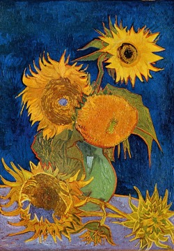 lonequixote:  Vase with Five Sunflowers ~ Vincent van Gogh