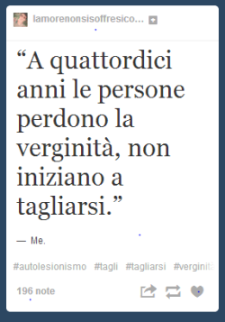 ancora-di-nessuno:  ragazzosenzacuore:il-respiro-dei-libri:quisenzadite:  suimurichemipensiraramente:  inostrifortirespiri:  iolochiamodisagio:  E voi non lo chiameresti disagio?  HO CHIUSO CON LA VITA!  HAHAHAHAHAHAHAHAAHA   Le 196 note. Ho detto tutto.