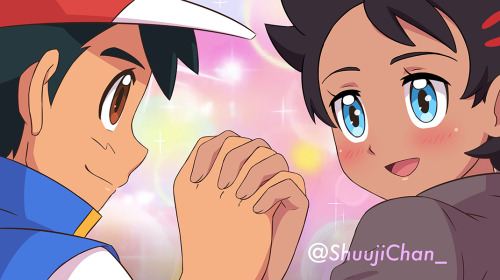  I can’t believe I actually drew Ash and Goh going on a date.Hello!This is an edit/redraw/cr