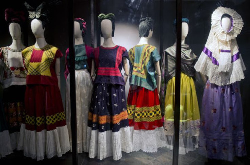 sartorialadventure:The clothing of Frida KahloIn 1925, when Kahlo was 18, 1925, she was riding in a 