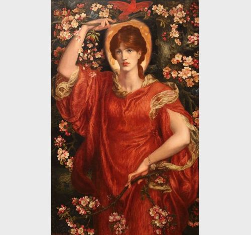 A Vision of Fiammetta (1878) by Dante Gabriel Rossetti (1828-1882). British poet, illustrator, paint