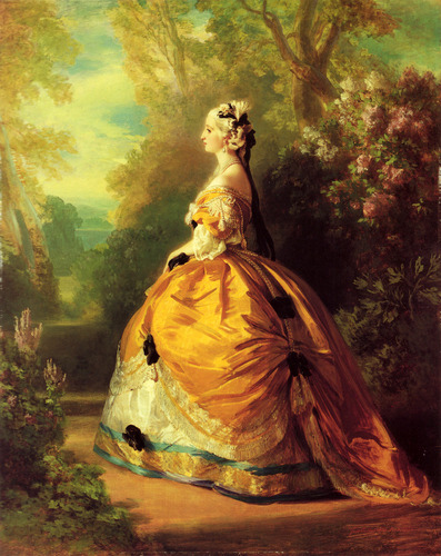 franz-xaver-winterhalter: The Empress Eugénie, 1854, Franz Xaver WinterhalterMedium: oil,canv