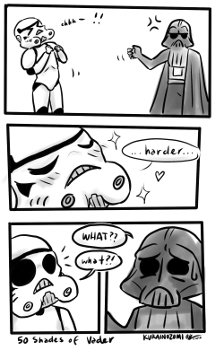 kurainozomi:  Saw a tweet going around somewhere and had to draw it. lol 50 Shades of Vader 