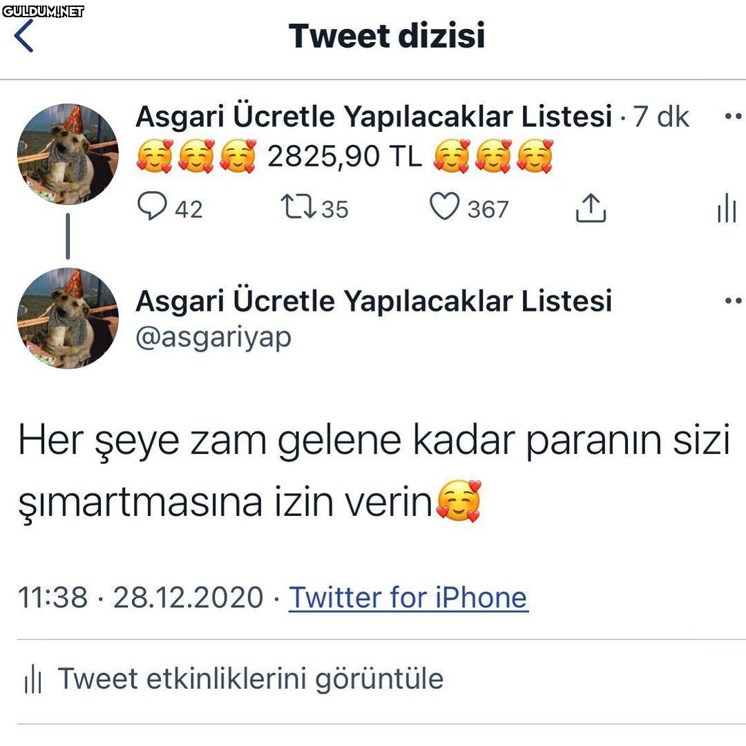 Tweet dizisi Asgari...