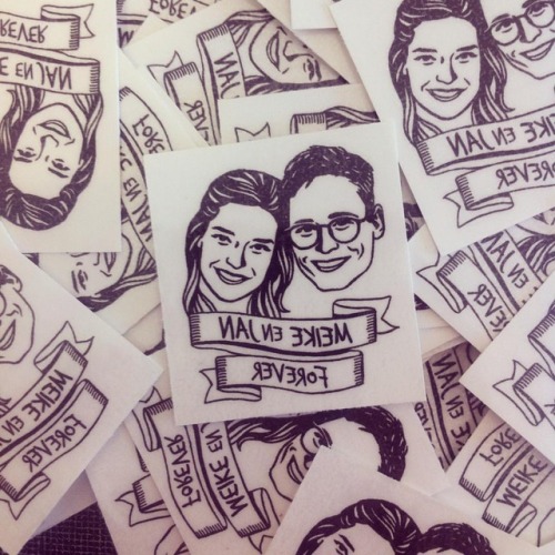 Custom Portrait Tattoo @lilimandrill www.lilimandrill.fr @etsy #weddingfavors #favorsforguests #wedd