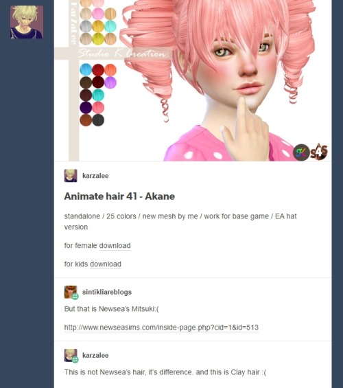 kiru-reblog:karzalee:I feel so sad someone said this is Newsea’s hair, since this is clay hair and y