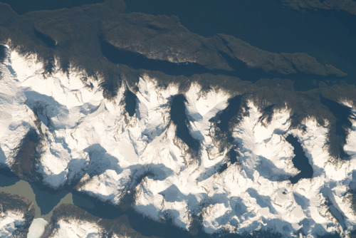 snow viewed by astronauts on the space station