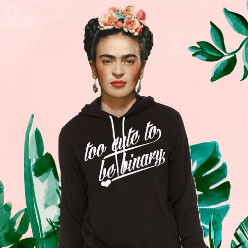 New #toocutetobebinary merch is here just in time for the holigays (including hoodies, tees, sticker
