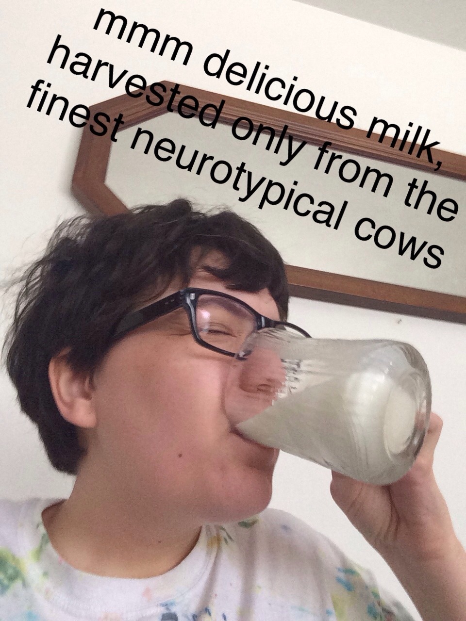 danialexis:  psilentasincjelli:   Allistic Jeff drank a milk and now he has the autism.